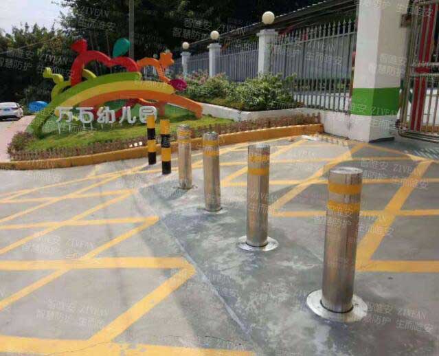 佛山松崗萬(wàn)石幼兒園升降柱案例 - 中出網(wǎng)-智能出入口與停車(chē)充電門(mén)戶
