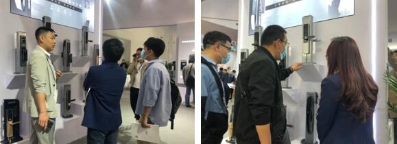 展會現(xiàn)場 | 在家庭入戶門，用戶通過指紋