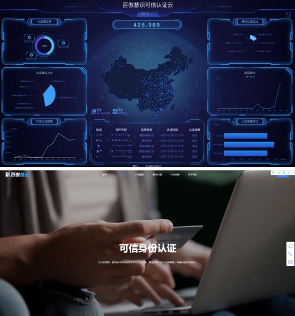 百傲慧識可信身份認證平臺