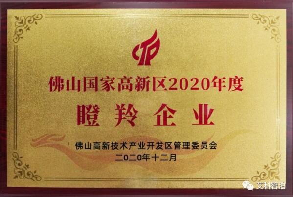 喜訊 | 艾科智泊榮獲佛山國家高新區(qū)瞪羚企業(yè)、領(lǐng)軍企業(yè)