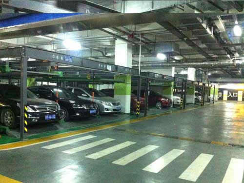 陜西銀池道拉斯財富中心立體車庫案例 - 中出網-智能出入口與停車充電門戶