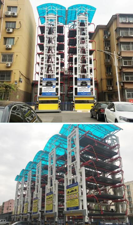 北京小潞邑智能立體車庫項目于4月份完成主體安裝